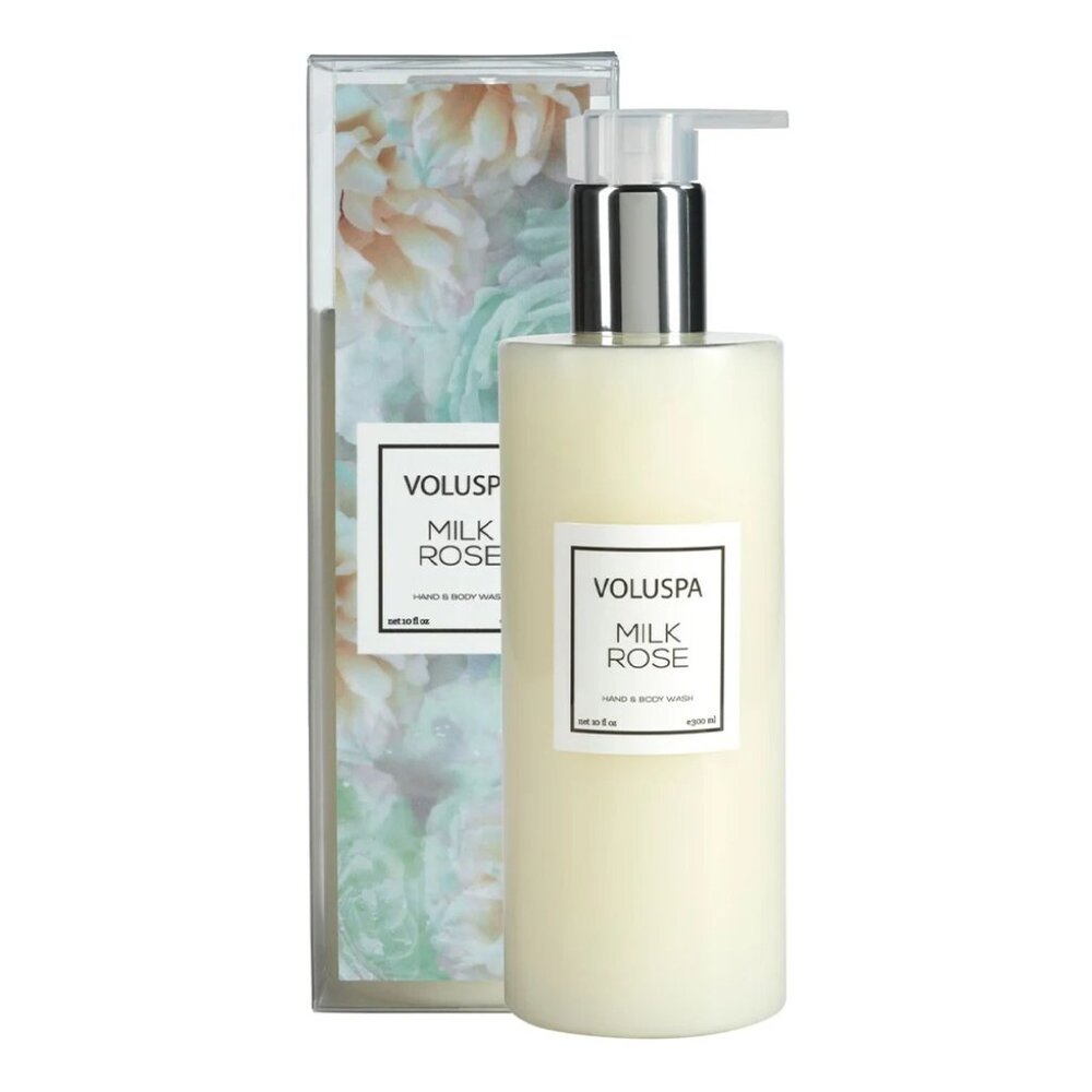 Voluspa Milk Rose Hand & Body Wash Off White Size 10 Oz NWT